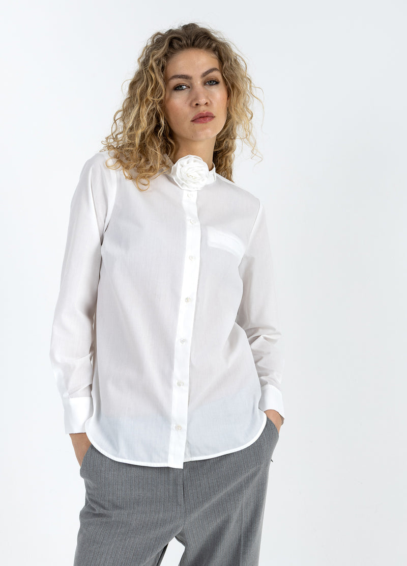Coster Copenhagen SKJORTE MED ROSE HALSKÆDE Shirt/Blouse White - 200