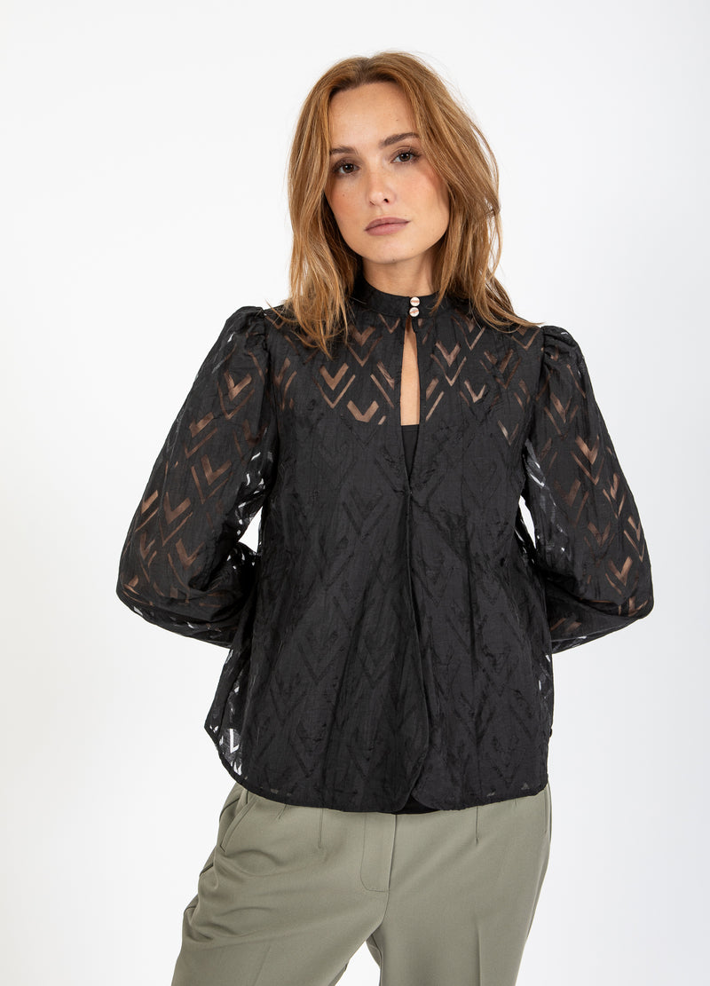 Coster Copenhagen SKJORTE MED V-HALS Shirt/Blouse Black - 100