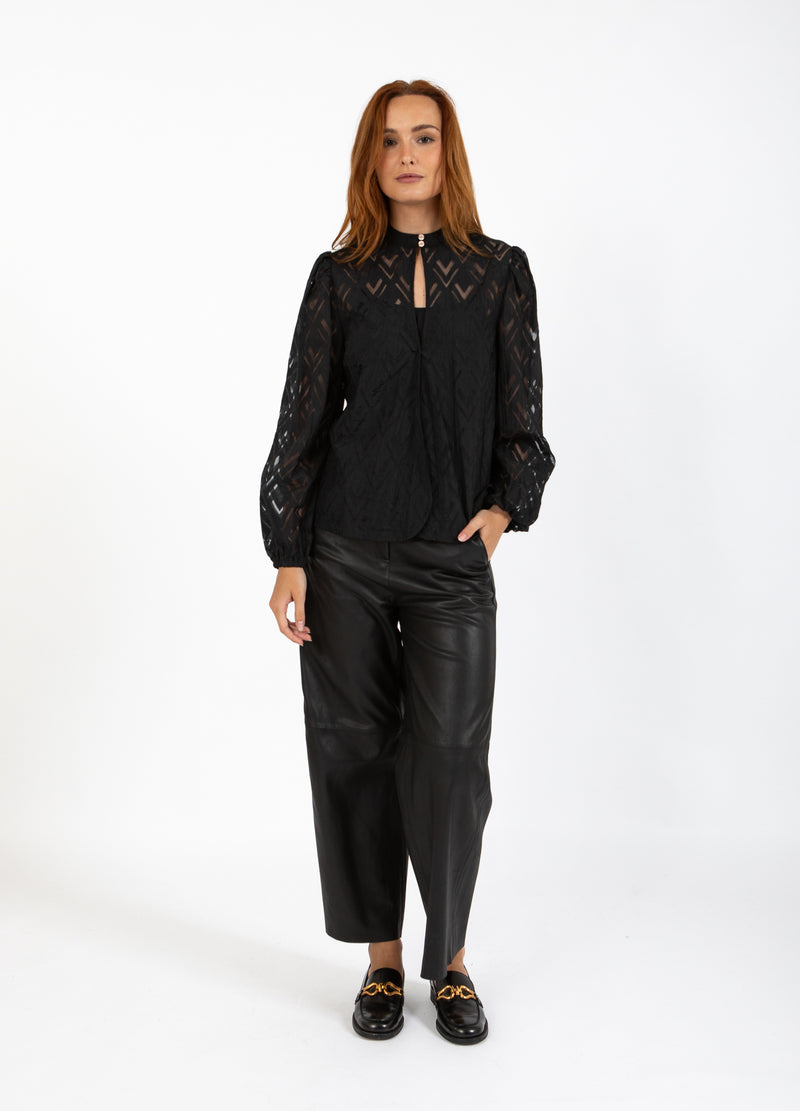 Coster Copenhagen SKJORTE MED V-HALS Shirt/Blouse Black - 100