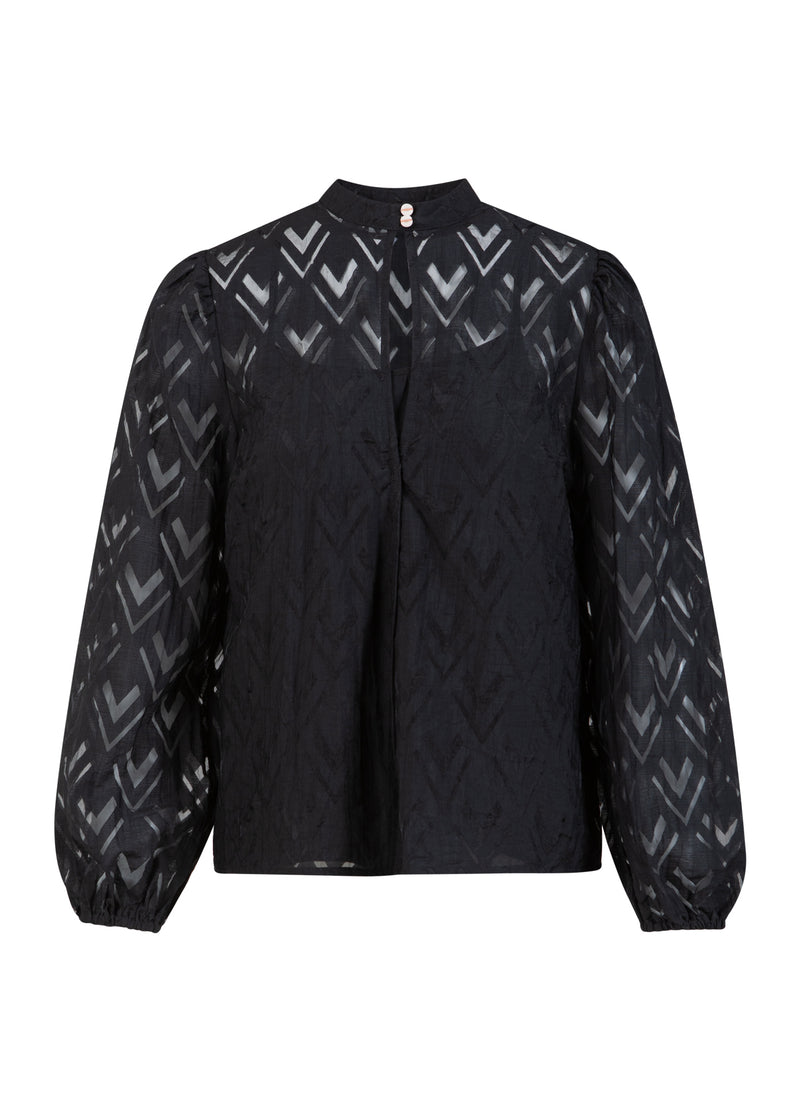 Coster Copenhagen SKJORTE MED V-HALS Shirt/Blouse Black - 100