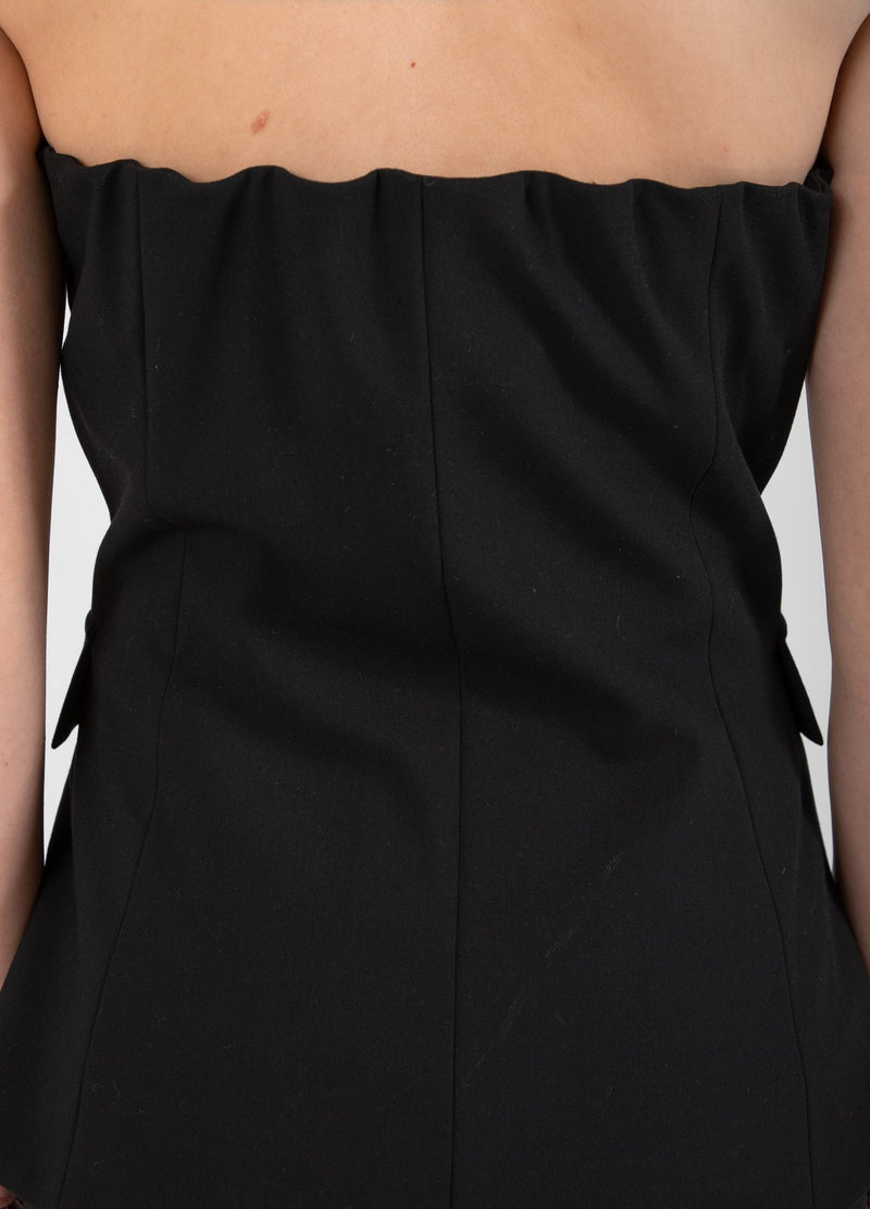 Coster Copenhagen SKRÆDDERSYET ENKELTRADET BUSTIER Shirt/Blouse Black - 100