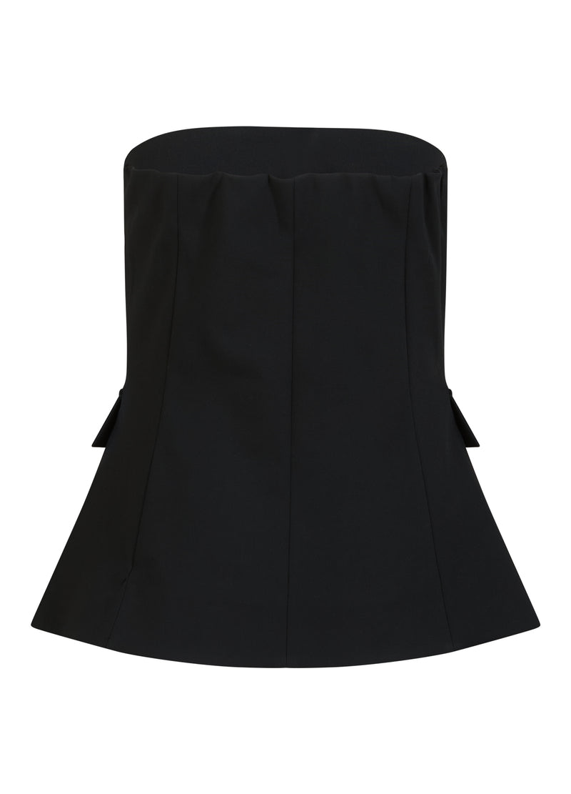 Coster Copenhagen SKRÆDDERSYET ENKELTRADET BUSTIER Shirt/Blouse Black - 100