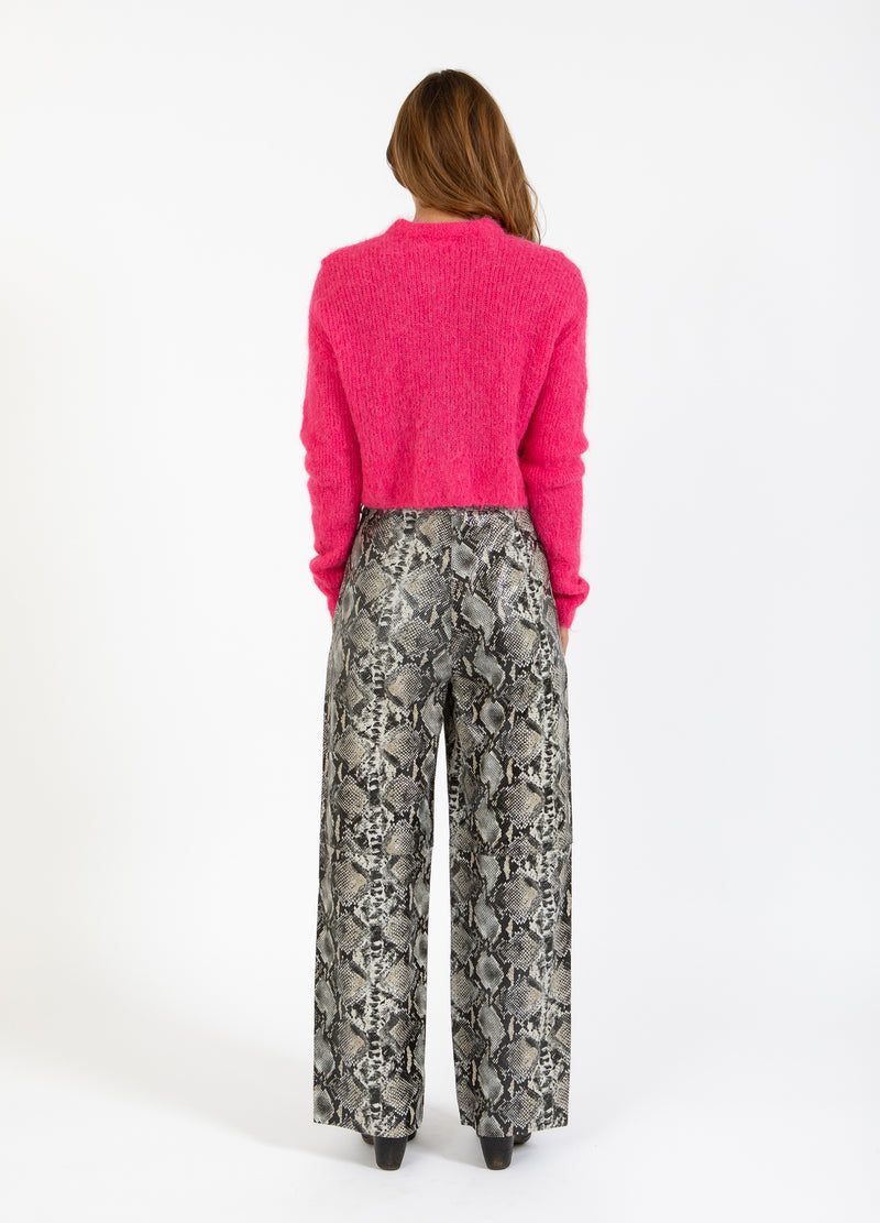 Coster Copenhagen SLANGEPRINT LÆDERBUKSER - PETRA FIT Pants Snake print - 981