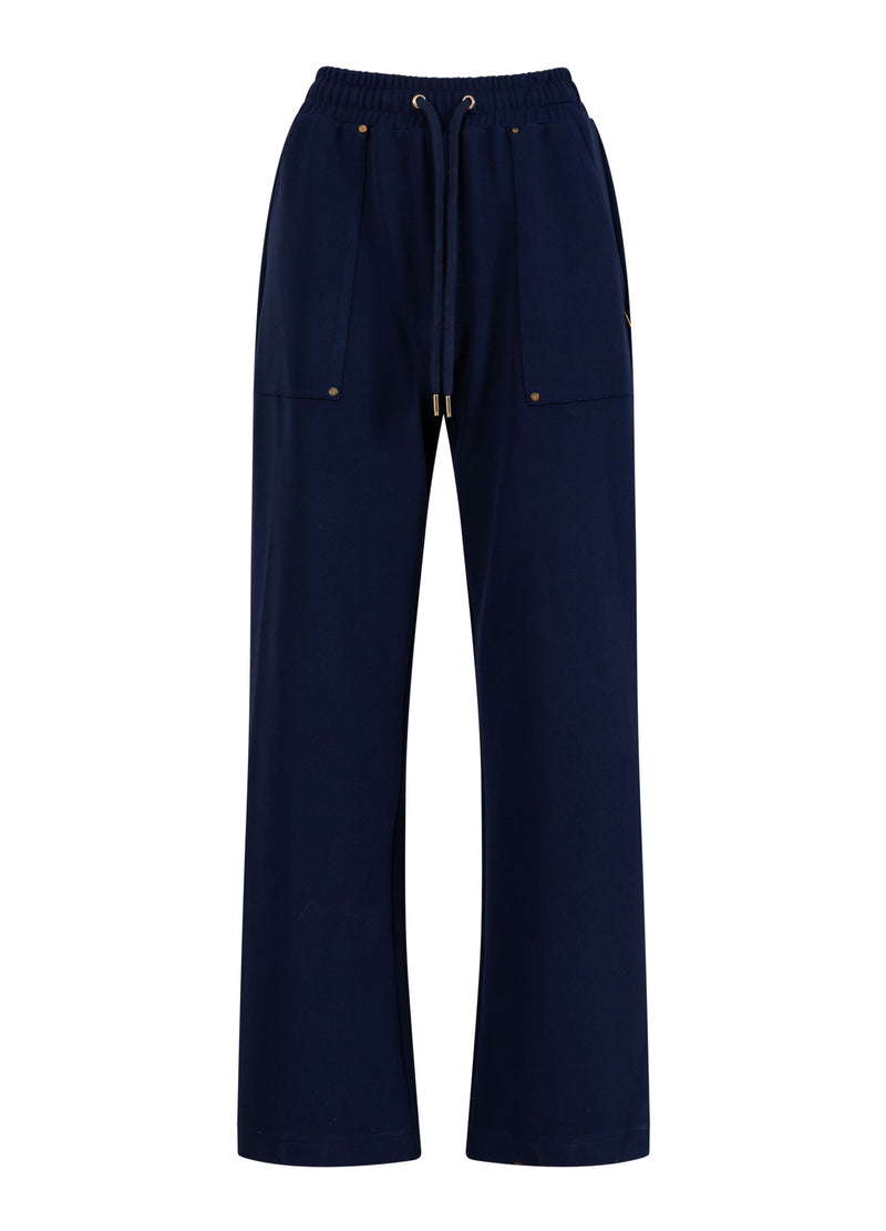 Coster Copenhagen SPORTY BUKSER - SILLE FIT Pants Navy - 563