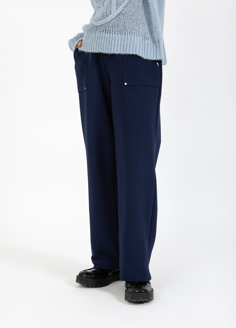 Coster Copenhagen SPORTY BUKSER - SILLE FIT Pants Navy - 563