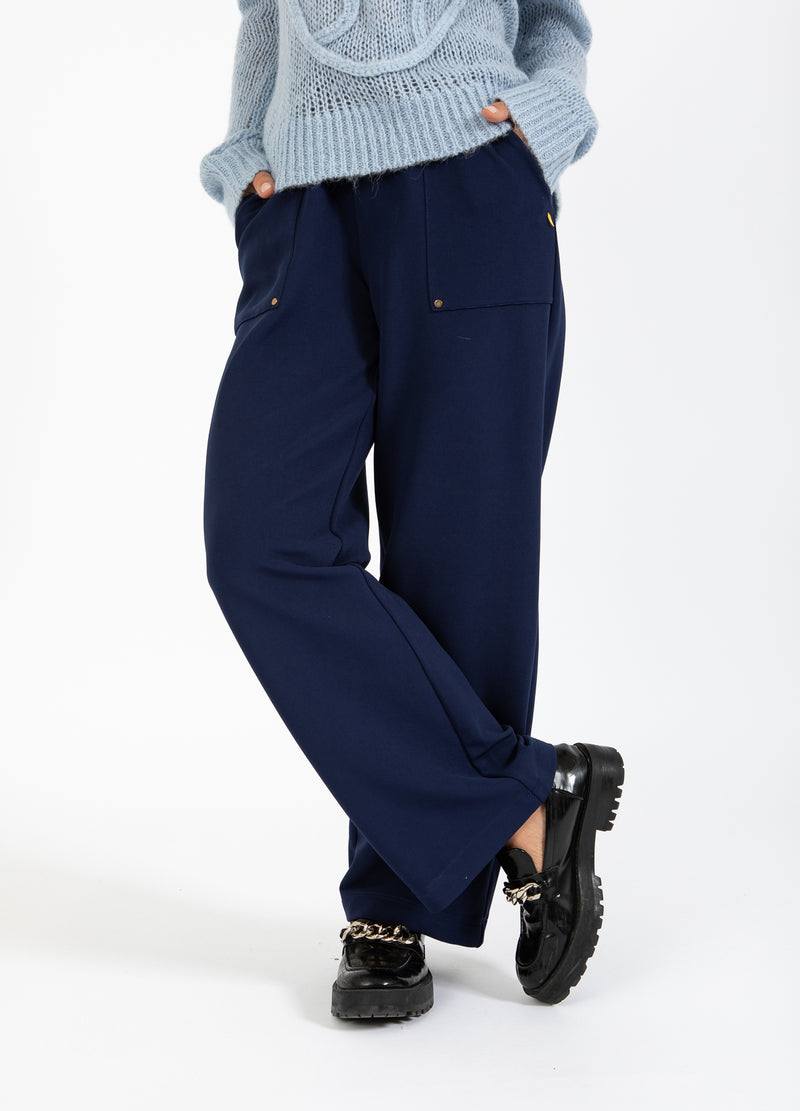 Coster Copenhagen SPORTY BUKSER - SILLE FIT Pants Navy - 563