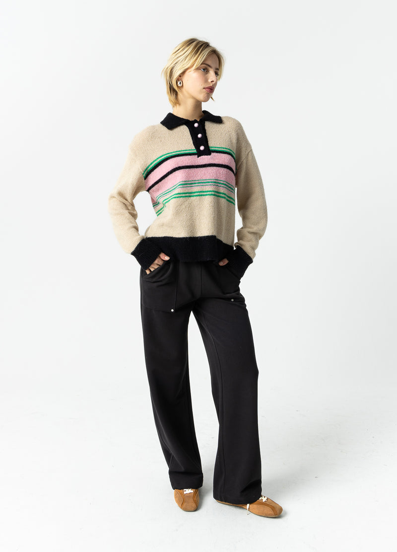 Coster Copenhagen SPORTY BUKSER - SILLE FIT Pants Black - 100