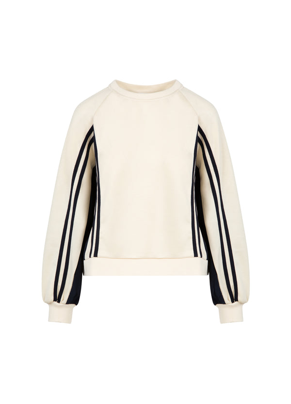 Coster Copenhagen SPORTY SWEAT Shirt/Blouse Off white/Navy - 202