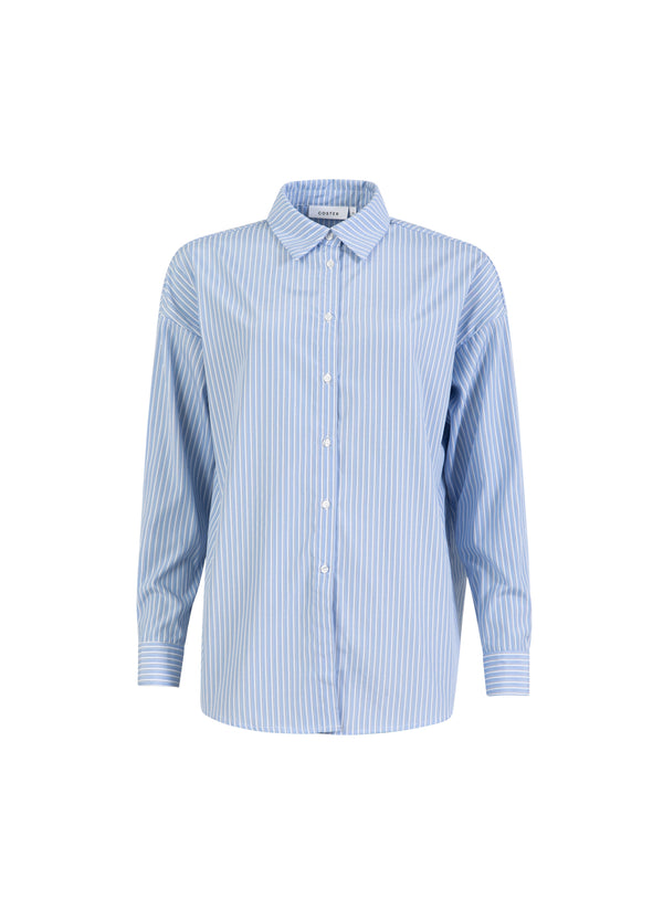 Coster Copenhagen STRIBET SKJORTE Shirt/Blouse Light Blue Stripe - 515