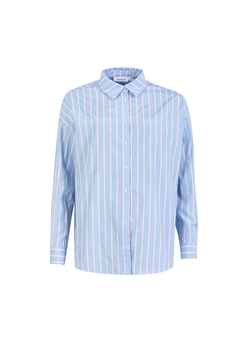Coster Copenhagen STRIBET SKJORTE Shirt/Blouse Light blue/pink stripe - 525