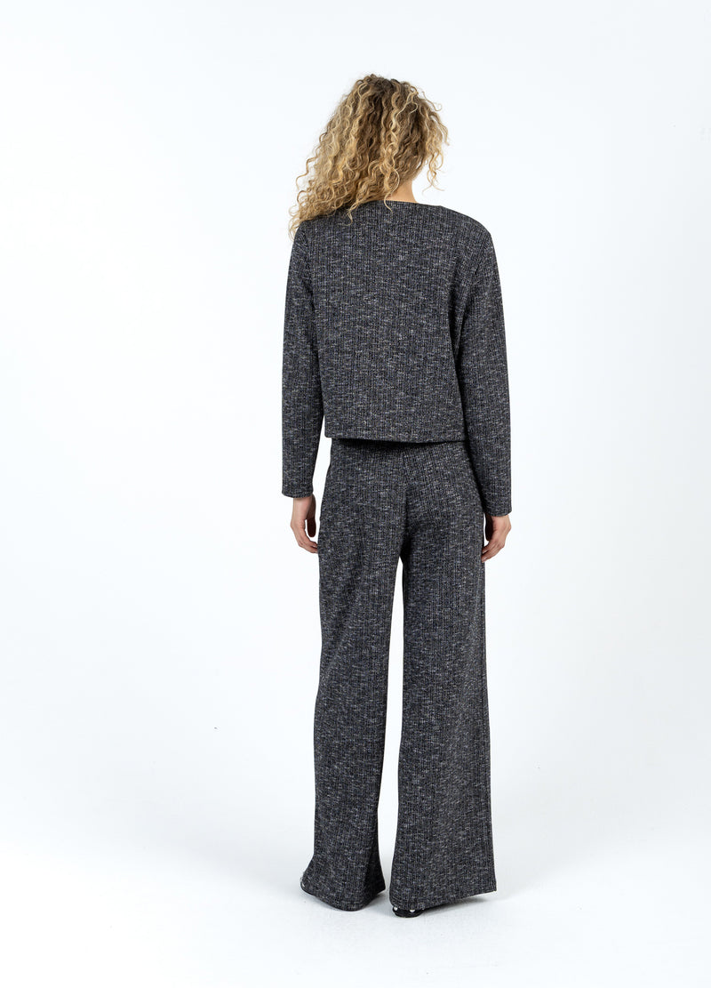 Coster Copenhagen STRIKKET JAKKE MED KNAPPER Knitwear Black/grey mix - 106