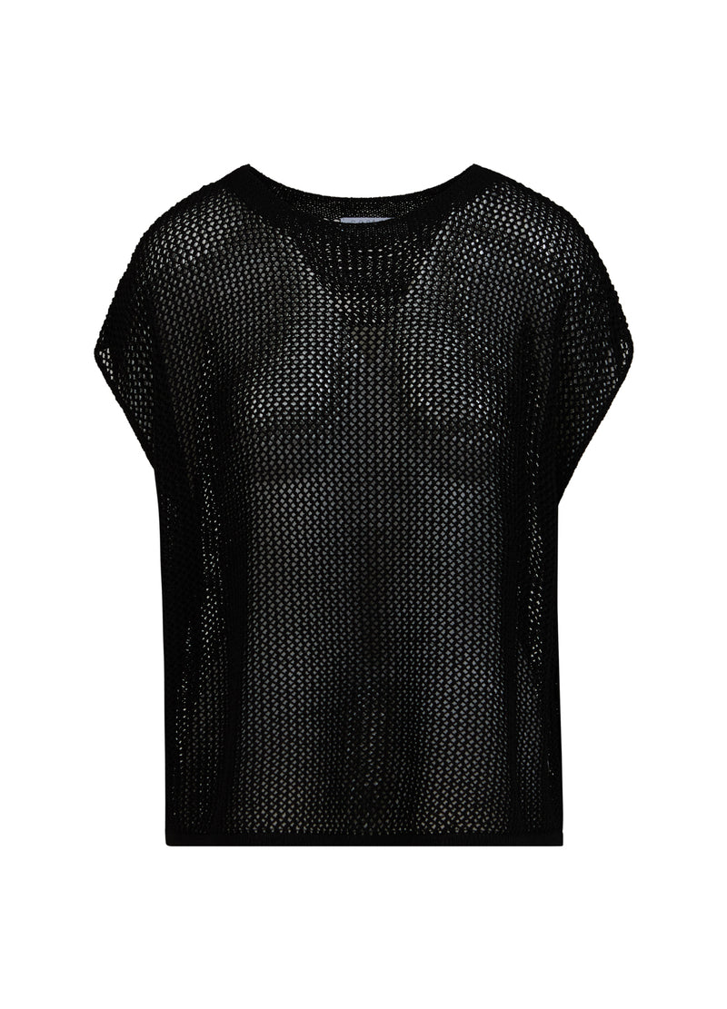 Coster Copenhagen STRIKKET T-SHIRT Knitwear Black - 100