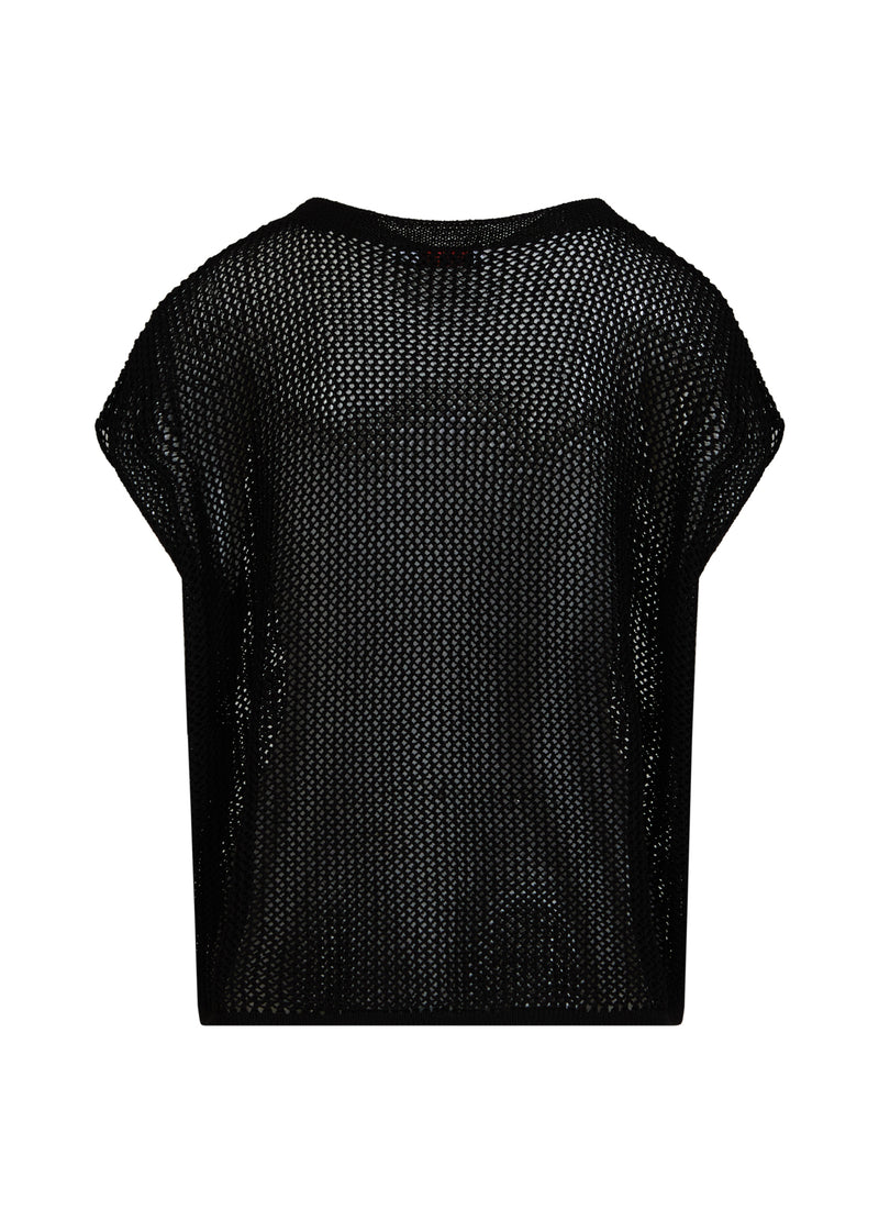 Coster Copenhagen STRIKKET T-SHIRT Knitwear Black - 100