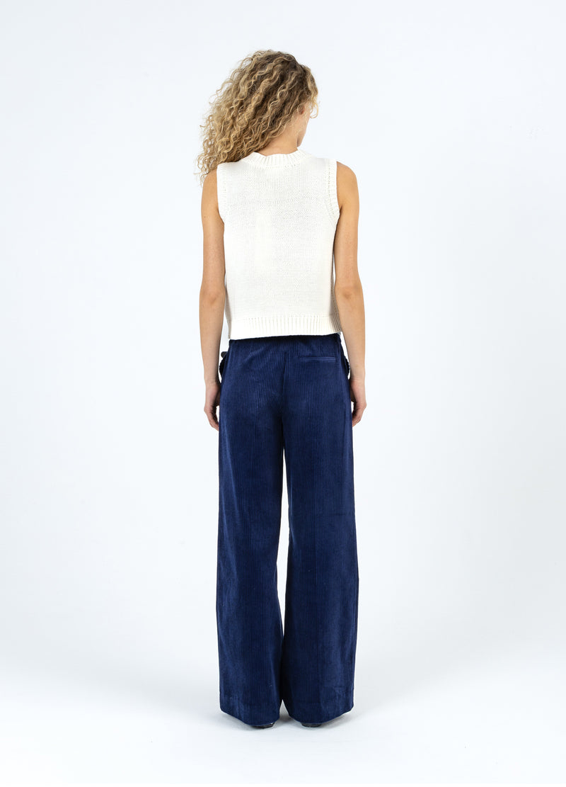 Coster Copenhagen STRIKVEST MED ROSE Knitwear Pearl - 263