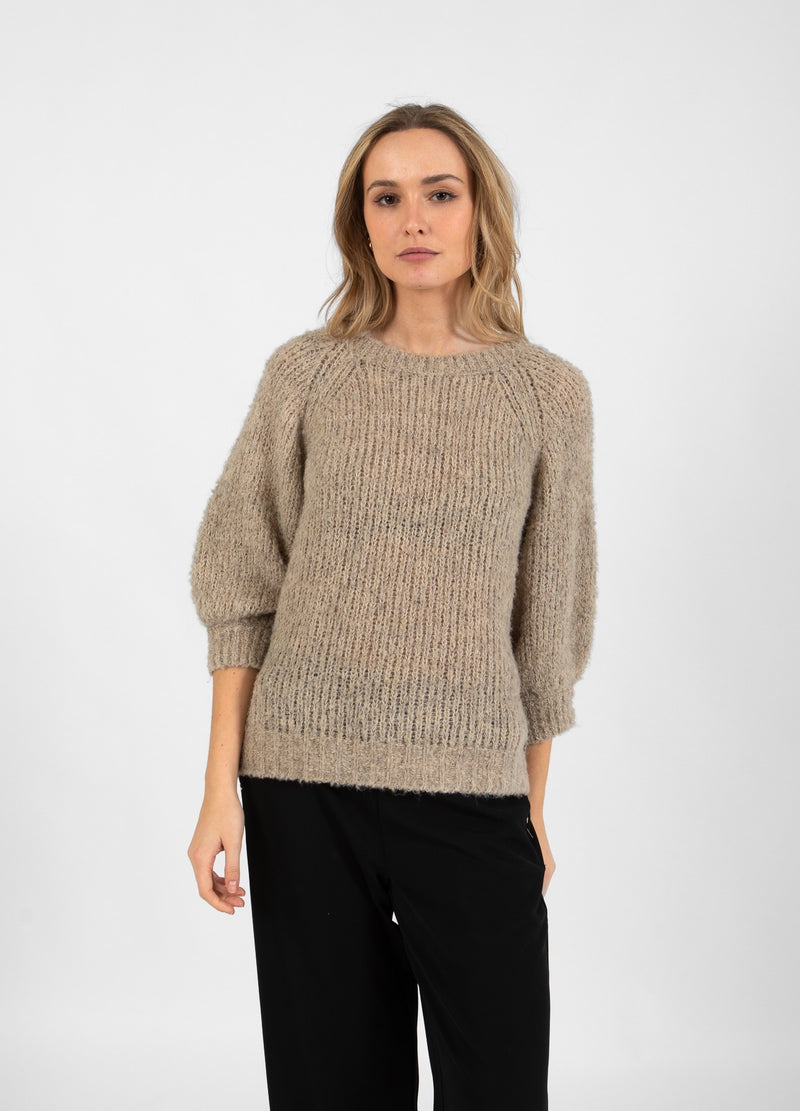 Coster Copenhagen  STRIK MED BALLONÆRMER Knitwear Pale sand - 885