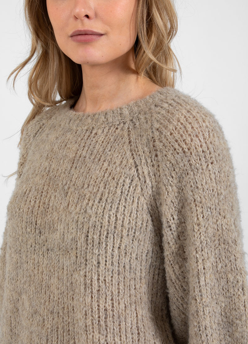 Coster Copenhagen  STRIK MED BALLONÆRMER Knitwear Pale sand - 885