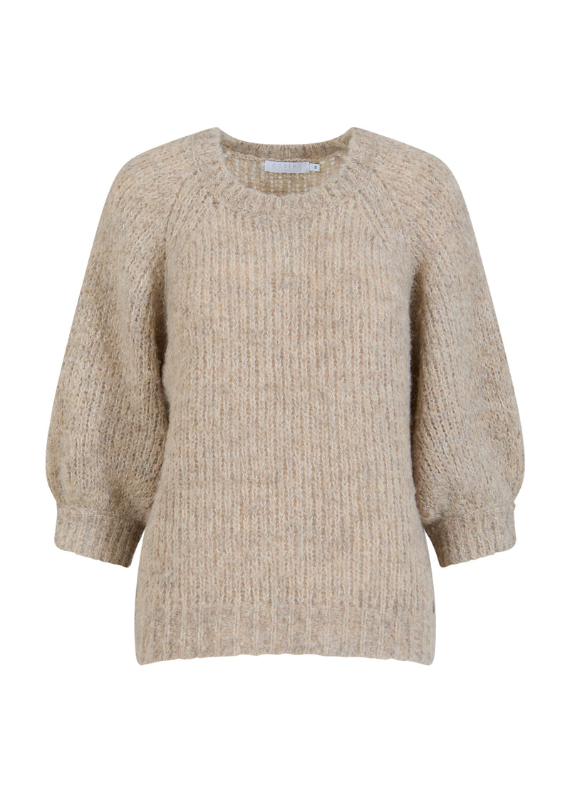 Coster Copenhagen  STRIK MED BALLONÆRMER Knitwear Pale sand - 885