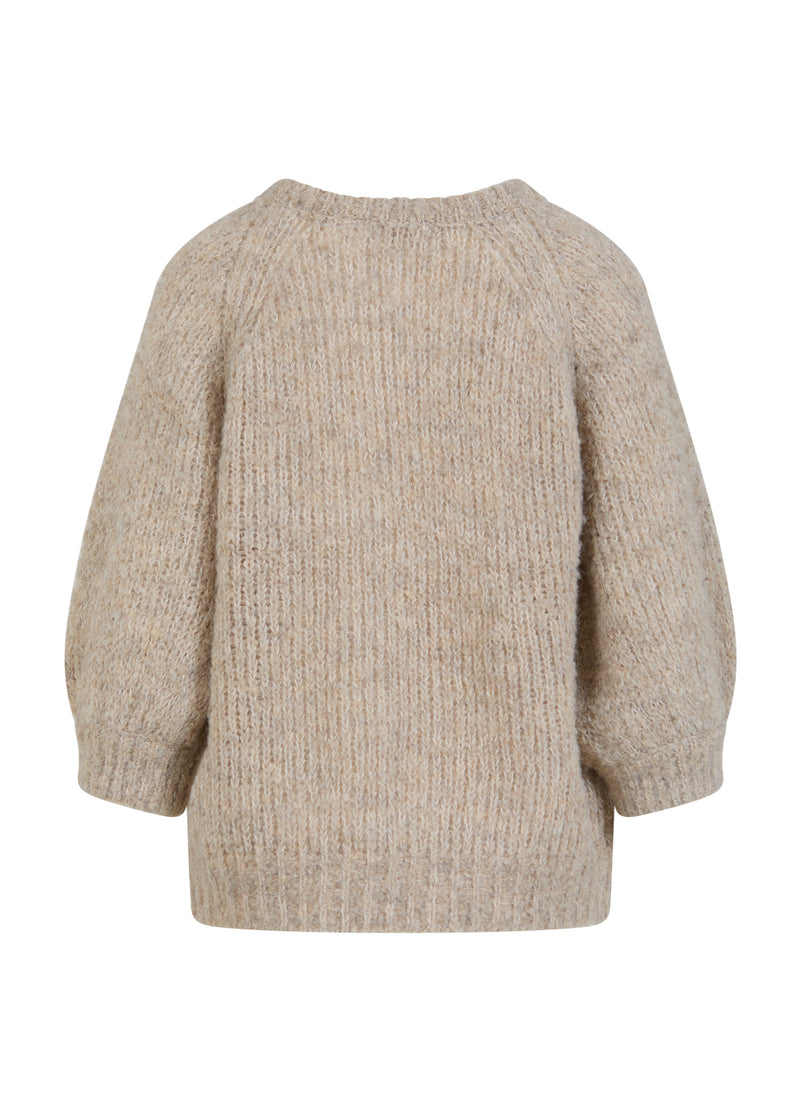 Coster Copenhagen  STRIK MED BALLONÆRMER Knitwear Pale sand - 885