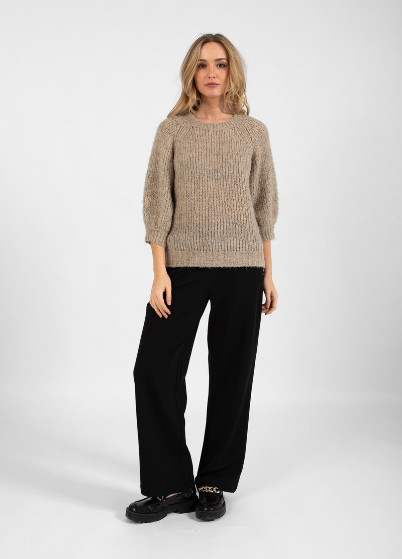 Coster Copenhagen  STRIK MED BALLONÆRMER Knitwear Pale sand - 885