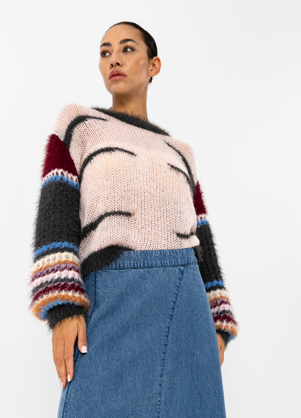 Coster Copenhagen STRIK MED HÆKLEDE ÆRMER Knitwear Mix - 999