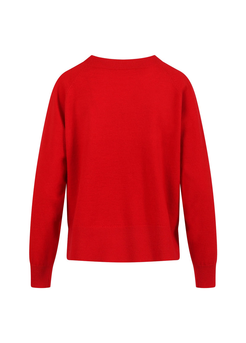 Coster Copenhagen STRIK MED RUND HALS - COMFY KNIT Knitwear Scarlet red - 618