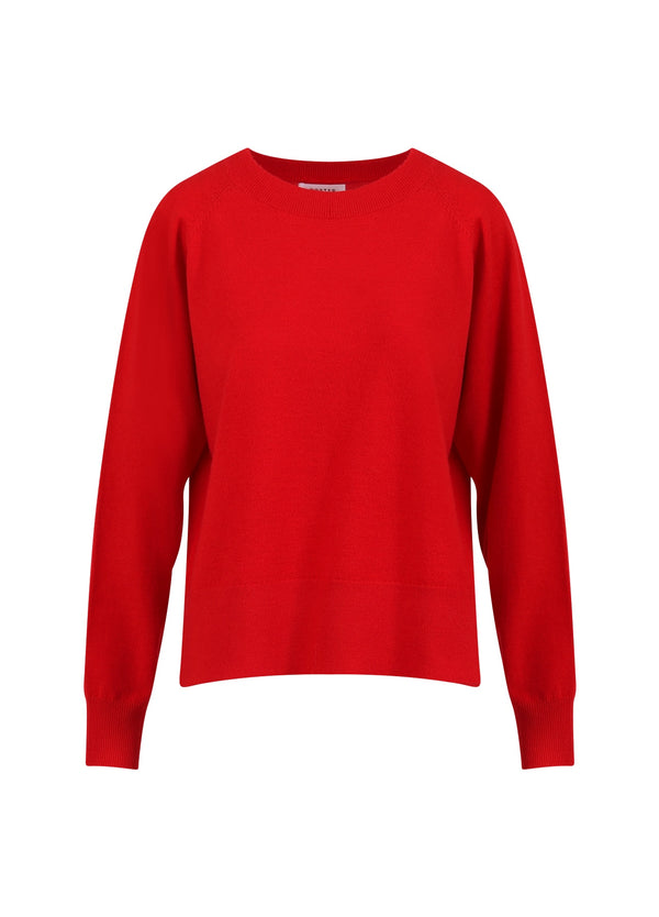 Coster Copenhagen STRIK MED RUND HALS - COMFY KNIT Knitwear Scarlet red - 618