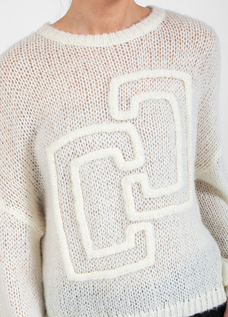 Coster Copenhagen  STRIK MED STORT EMBLEM Knitwear Creme - 241