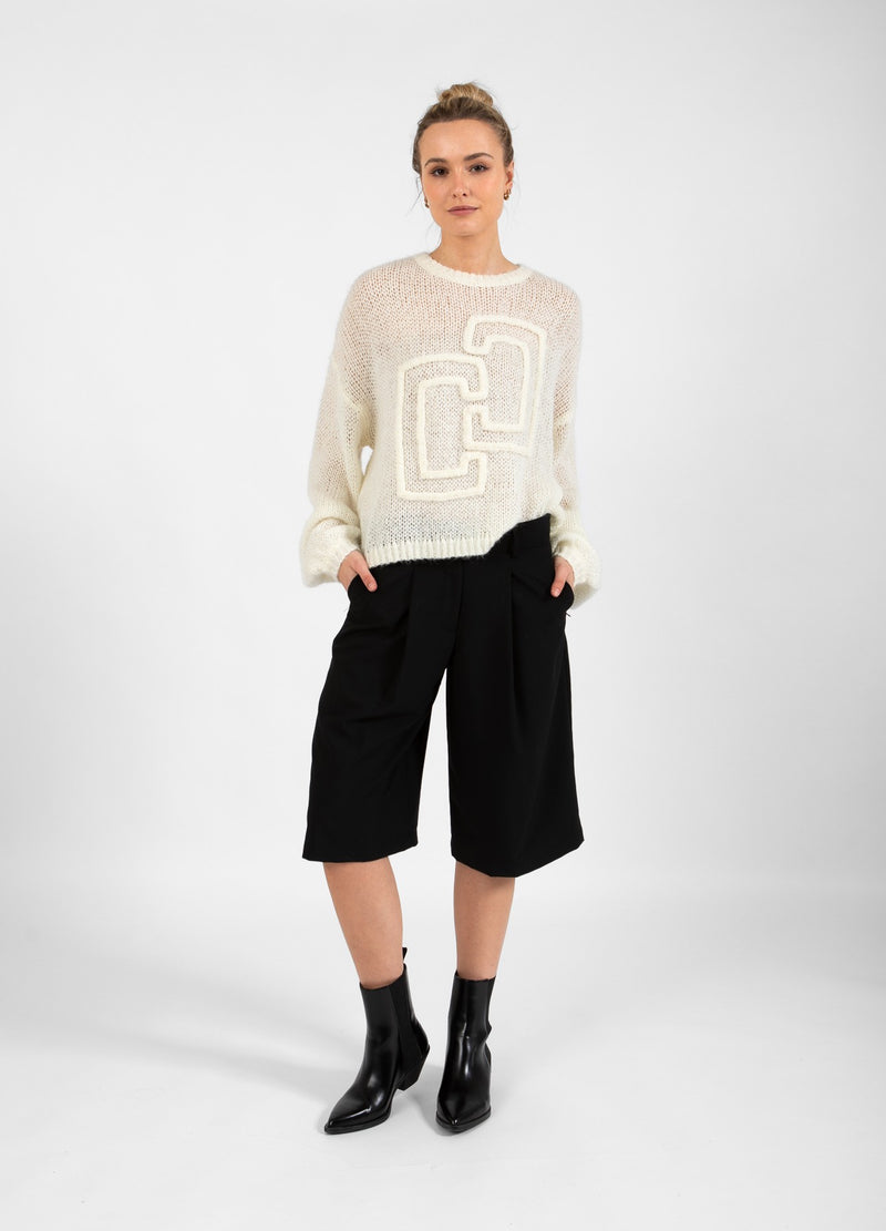 Coster Copenhagen  STRIK MED STORT EMBLEM Knitwear Creme - 241