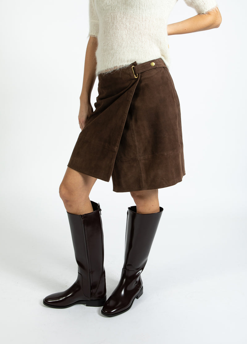 Coster Copenhagen SUEDE NEDERDEL Skirt Warm brown - 367