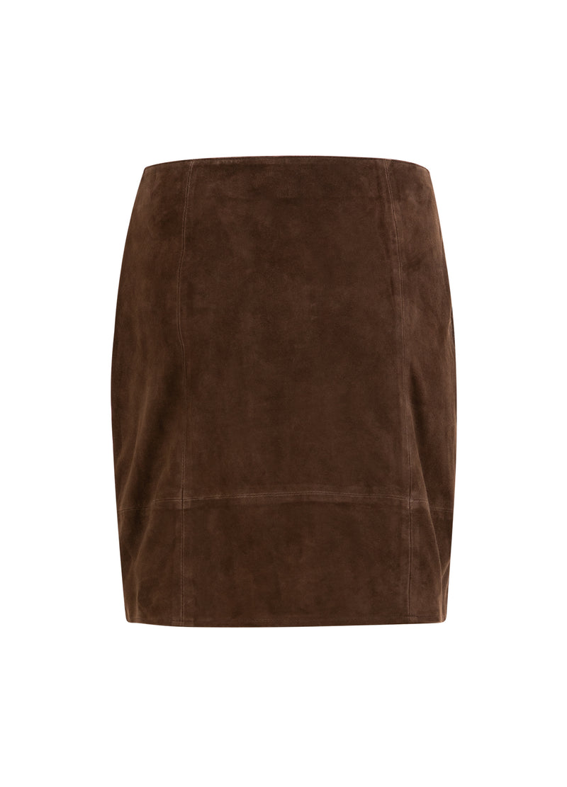 Coster Copenhagen SUEDE NEDERDEL Skirt Warm brown - 367