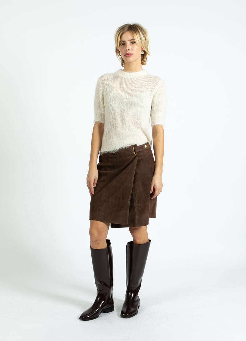 Coster Copenhagen SUEDE NEDERDEL Skirt Warm brown - 367