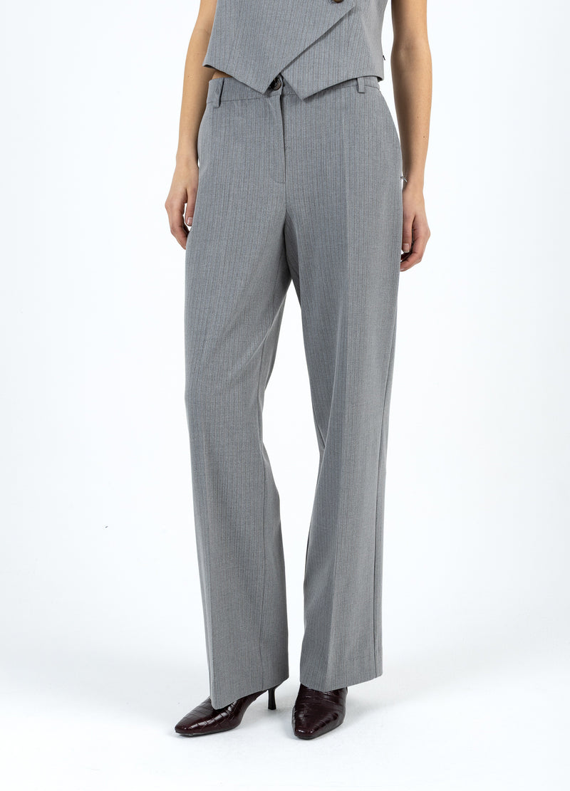 Coster Copenhagen SUITBUKSER - PETRA PASFORM Pants Mist grey pin stripe - 175