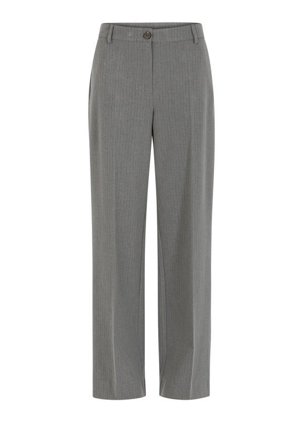 Coster Copenhagen SUITBUKSER - PETRA PASFORM Pants Mist grey pin stripe - 175