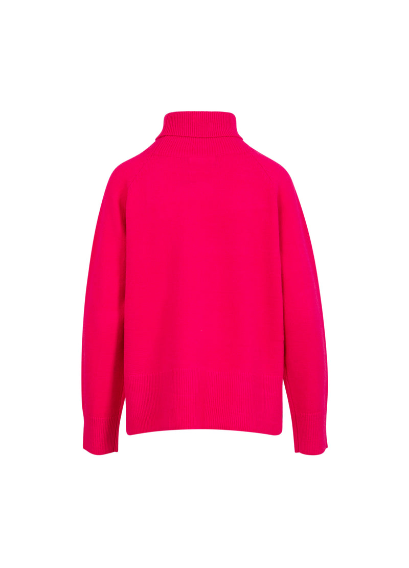 Coster Copenhagen SWEATER MED HØJ HALS - COMFY Knitwear Hot pink - 683
