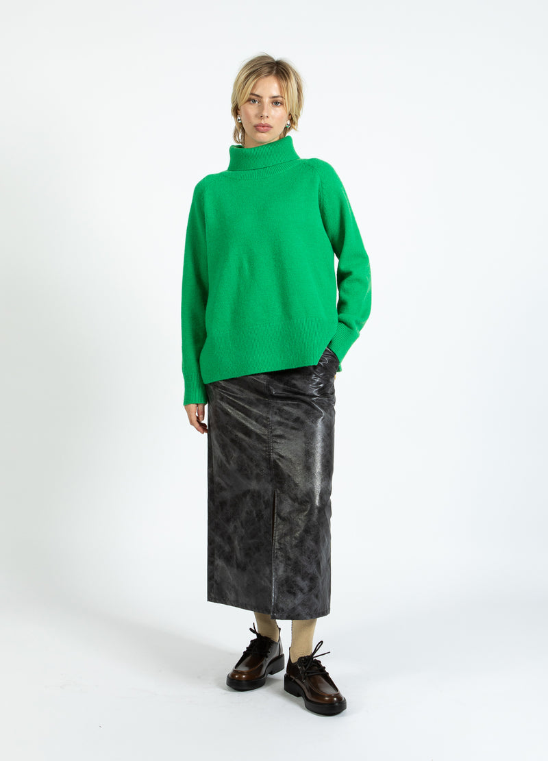 Coster Copenhagen SWEATER MED HØJ HALS - COMFY Knitwear Lush green - 444