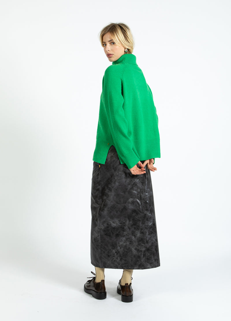 Coster Copenhagen SWEATER MED HØJ HALS - COMFY Knitwear Lush green - 444