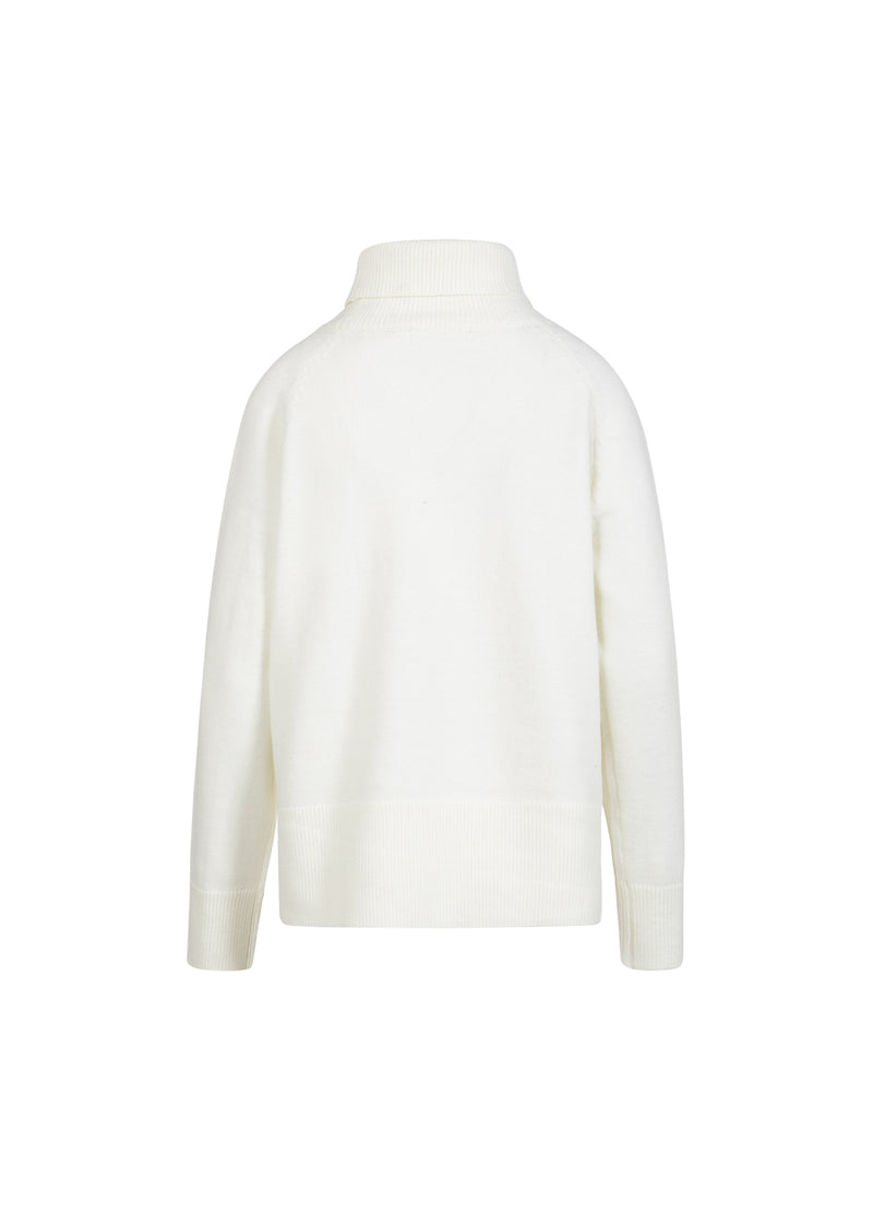 Coster Copenhagen SWEATER MED HØJ HALS - COMFY Knitwear White - 200