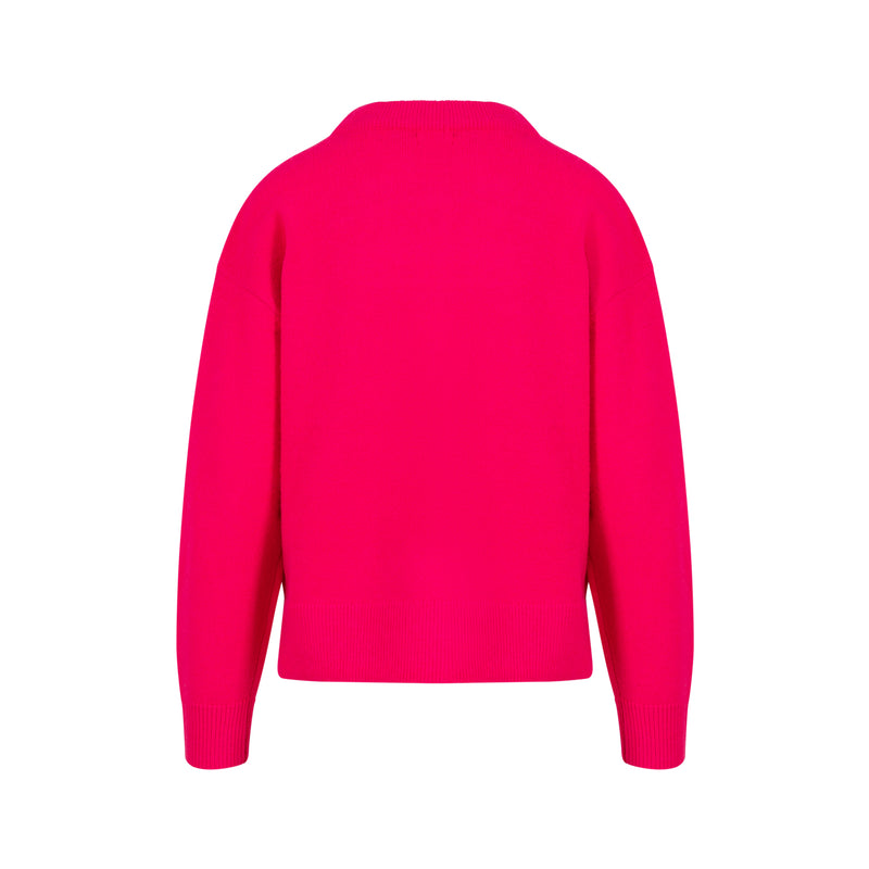 Coster Copenhagen SWEATER MED RUND HALS - COMFY KNIT Knitwear Hot pink - 683