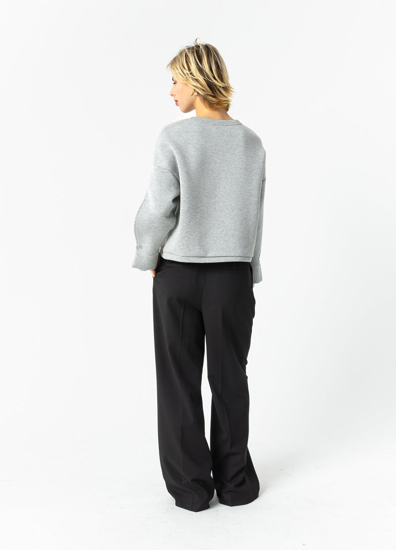 Coster Copenhagen SWEATSHIRT MED ÆRMEDETALJE Shirt/Blouse Grey melange - 142