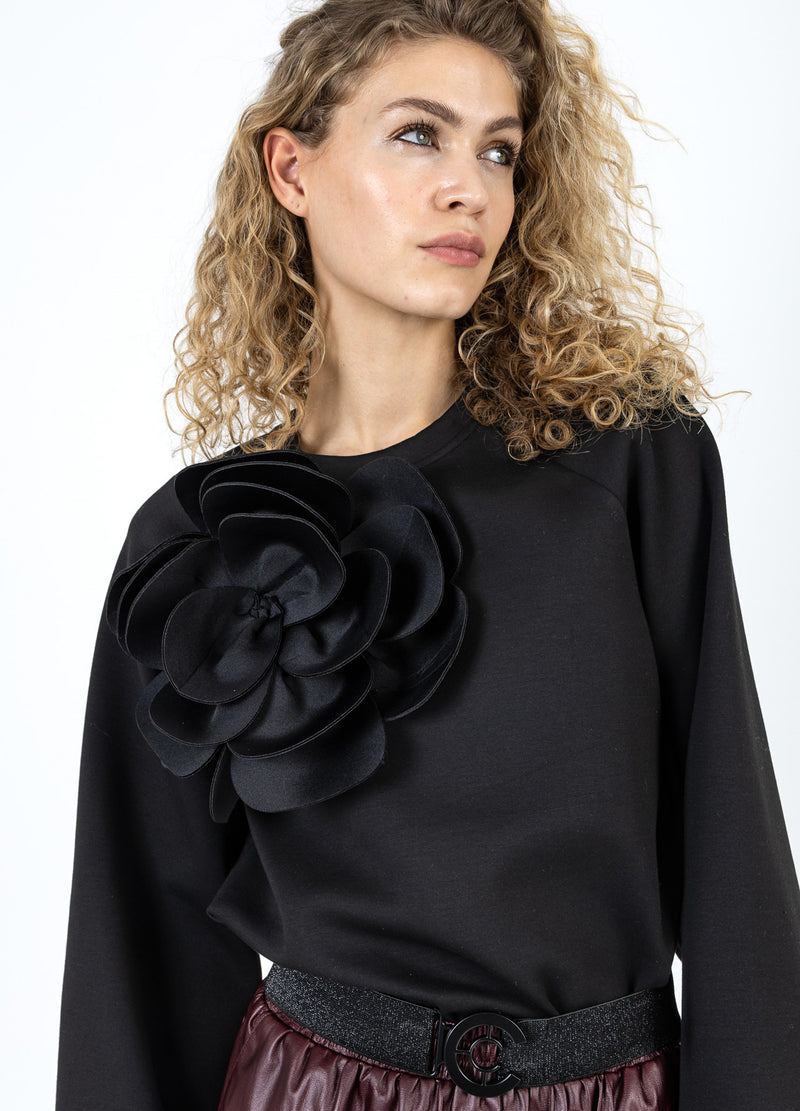 Coster Copenhagen SWEAT MED SCUBA ROSE Shirt/Blouse Black - 100