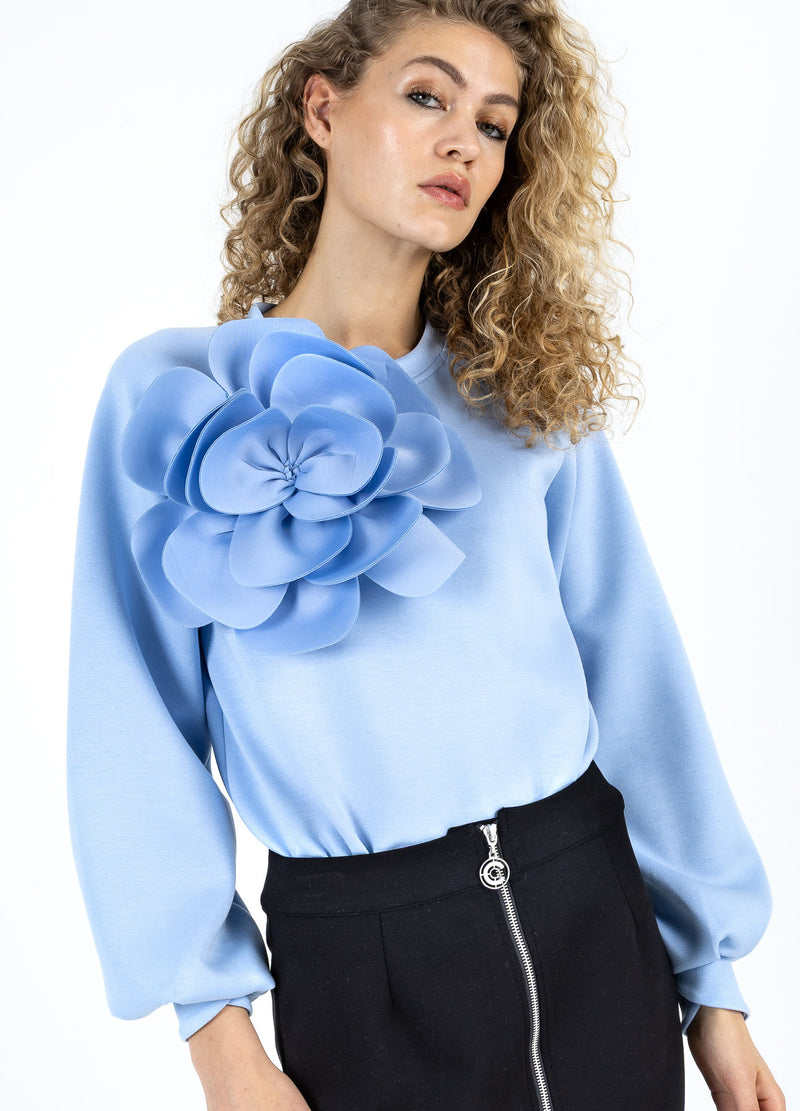 Coster Copenhagen SWEAT MED SCUBA ROSE Shirt/Blouse Pastel blue - 538