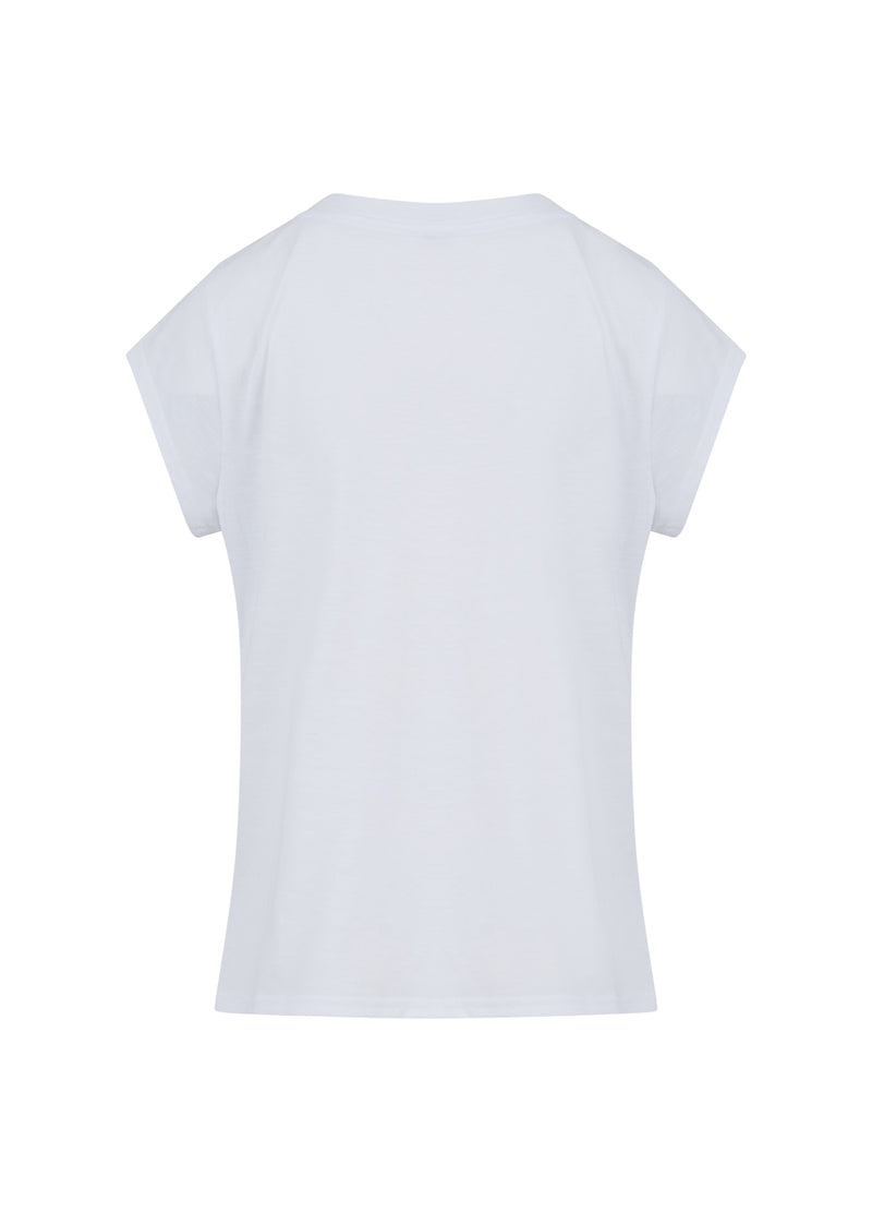Coster Copenhagen T-SHIRT M. HEART LIPS PRINT T-Shirt White - 200