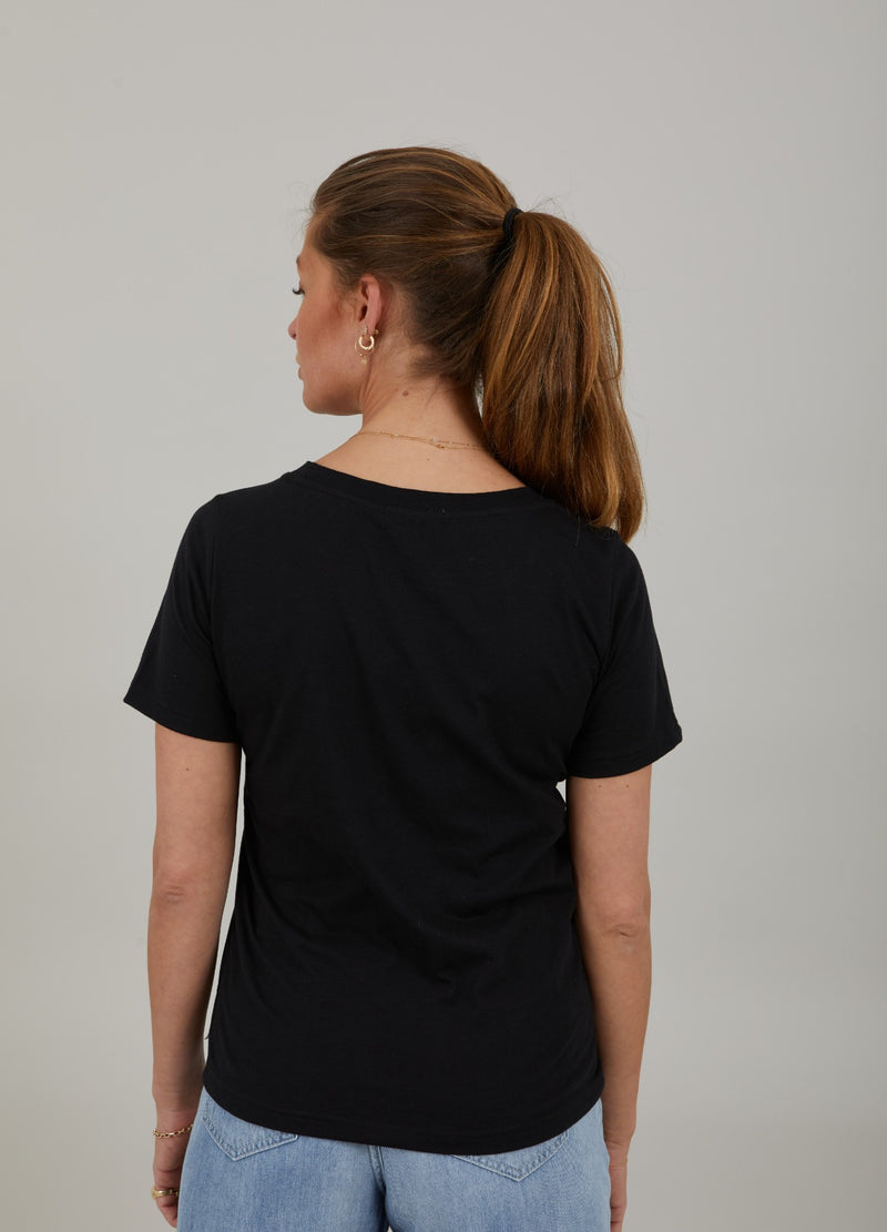 Coster Copenhagen T-SHIRT M. HEART LIPS PRINT T-Shirt Black - 100