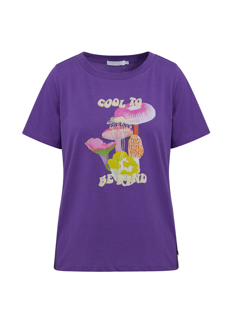 Coster Copenhagen T-SHIRT M. MUSHROOM PRINT T-Shirt Warm purple - 846