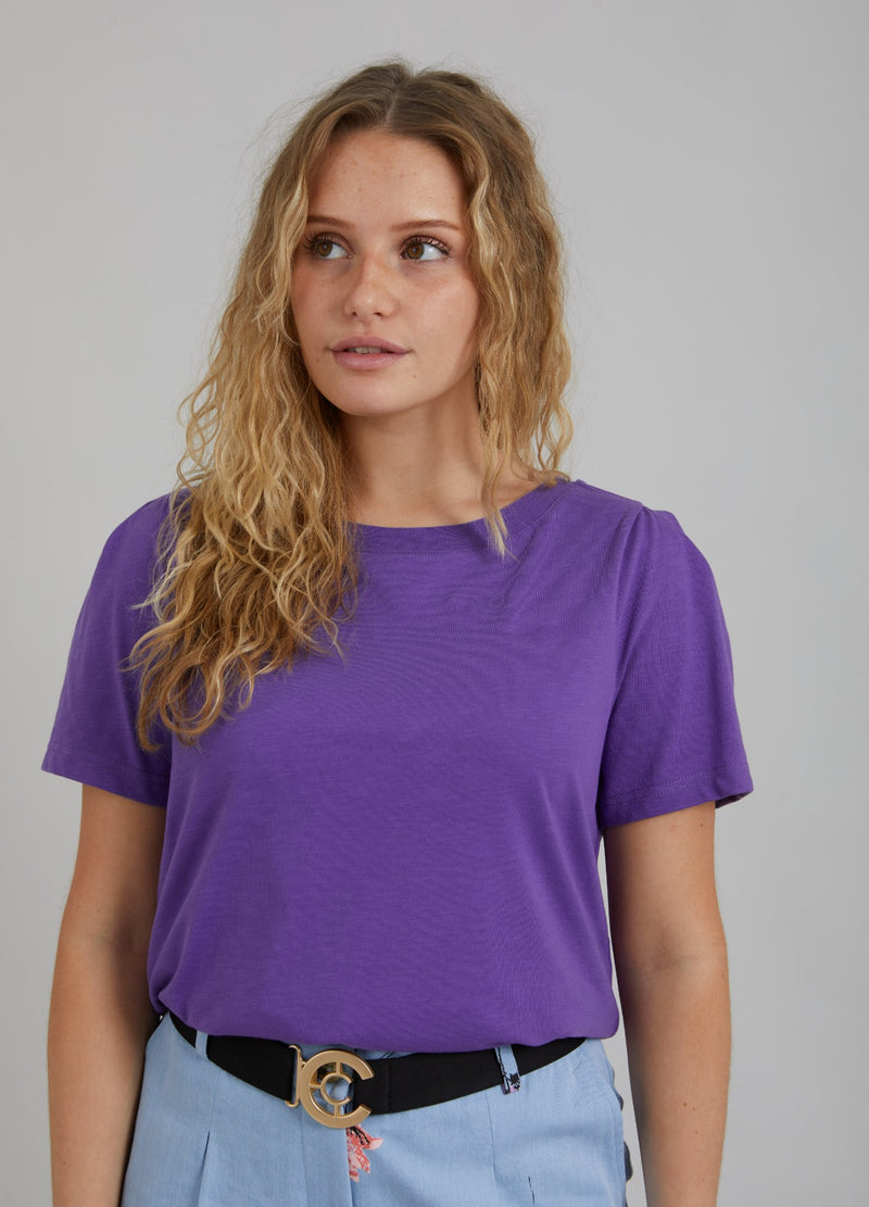 Coster Copenhagen T-SHIRT M. PRESSEFOLDER T-Shirt Warm purple - 846