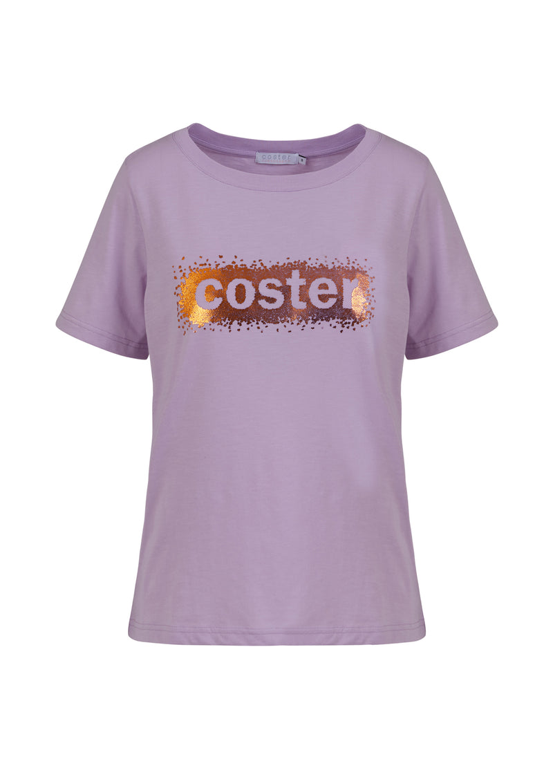 Coster Copenhagen T-SHIRT MED CAVIAR INVERTERET LOGO - MIDI ÆRME T-Shirt Lavender - 824