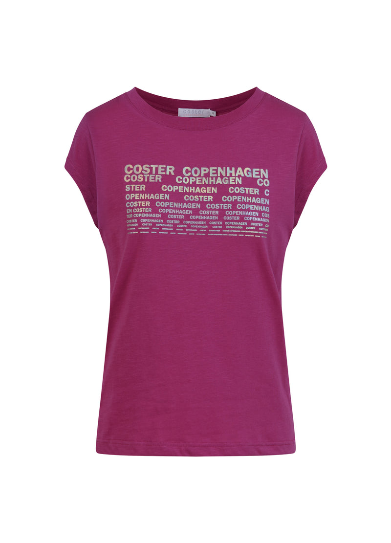 Coster Copenhagen T-SHIRT MED COSTER PRINT - KORT ÆRME T-Shirt Berry - 693