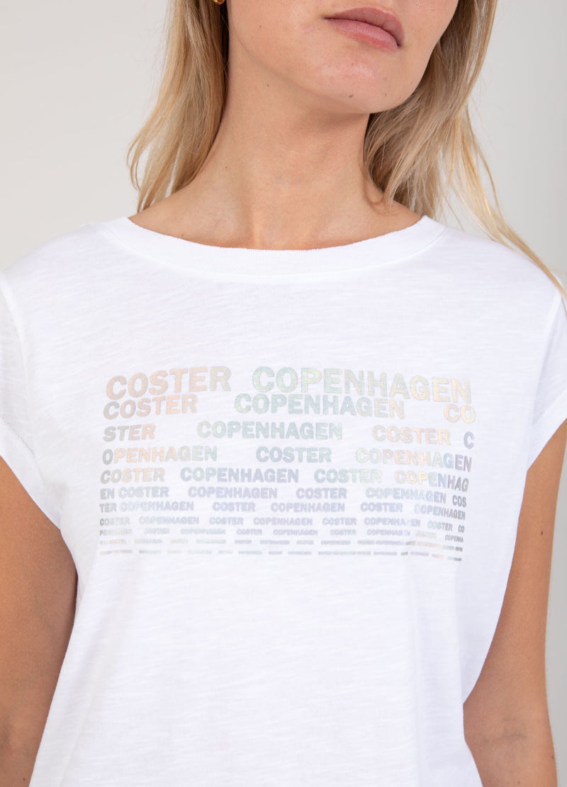 Coster Copenhagen T-SHIRT MED COSTER PRINT - KORT ÆRME T-Shirt White - 200