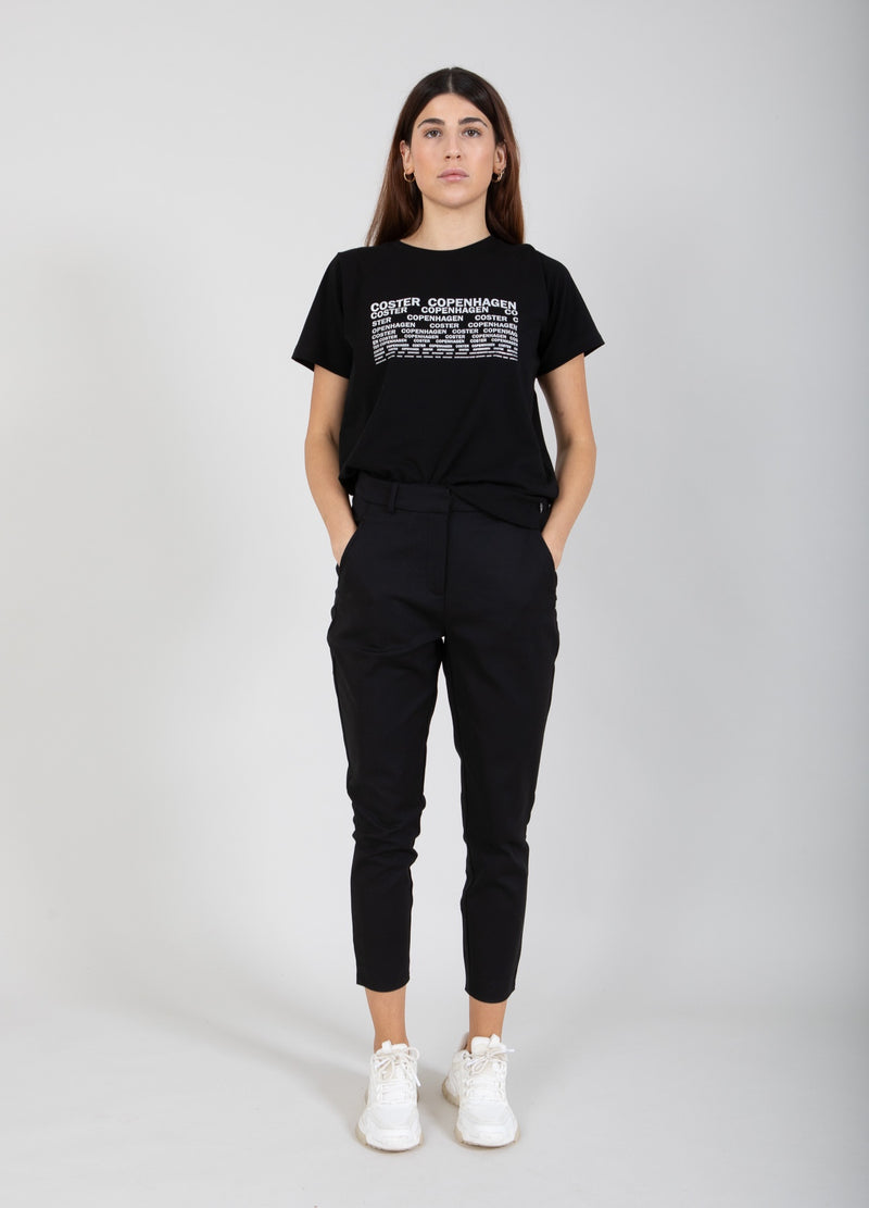 Coster Copenhagen T-SHIRT MED LOGO - MIDTERÆRMER T-Shirt Black - 100