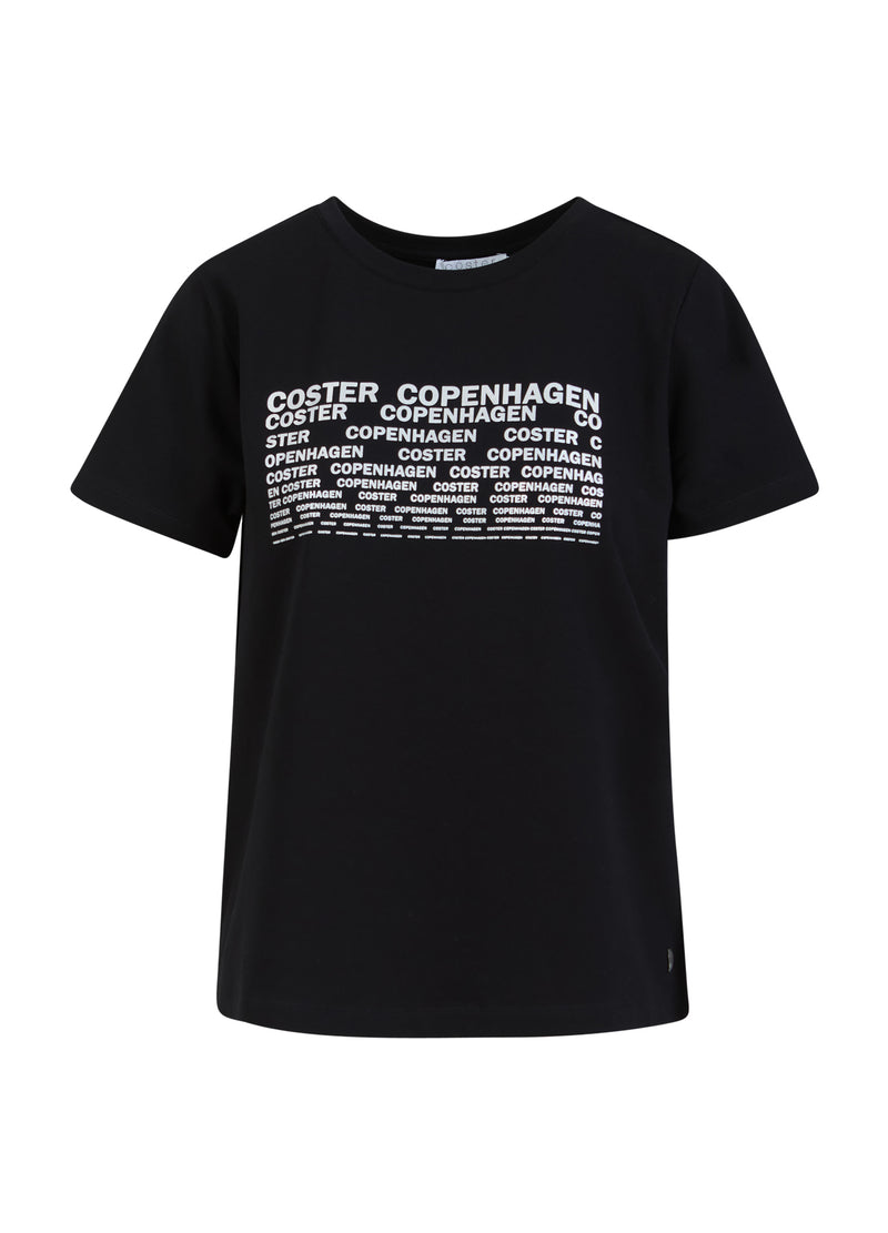 Coster Copenhagen T-SHIRT MED LOGO - MIDTERÆRMER T-Shirt Black - 100